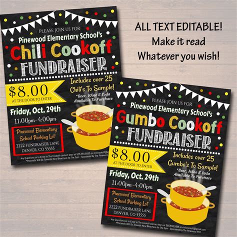 Chili Fundraiser Flyer Template